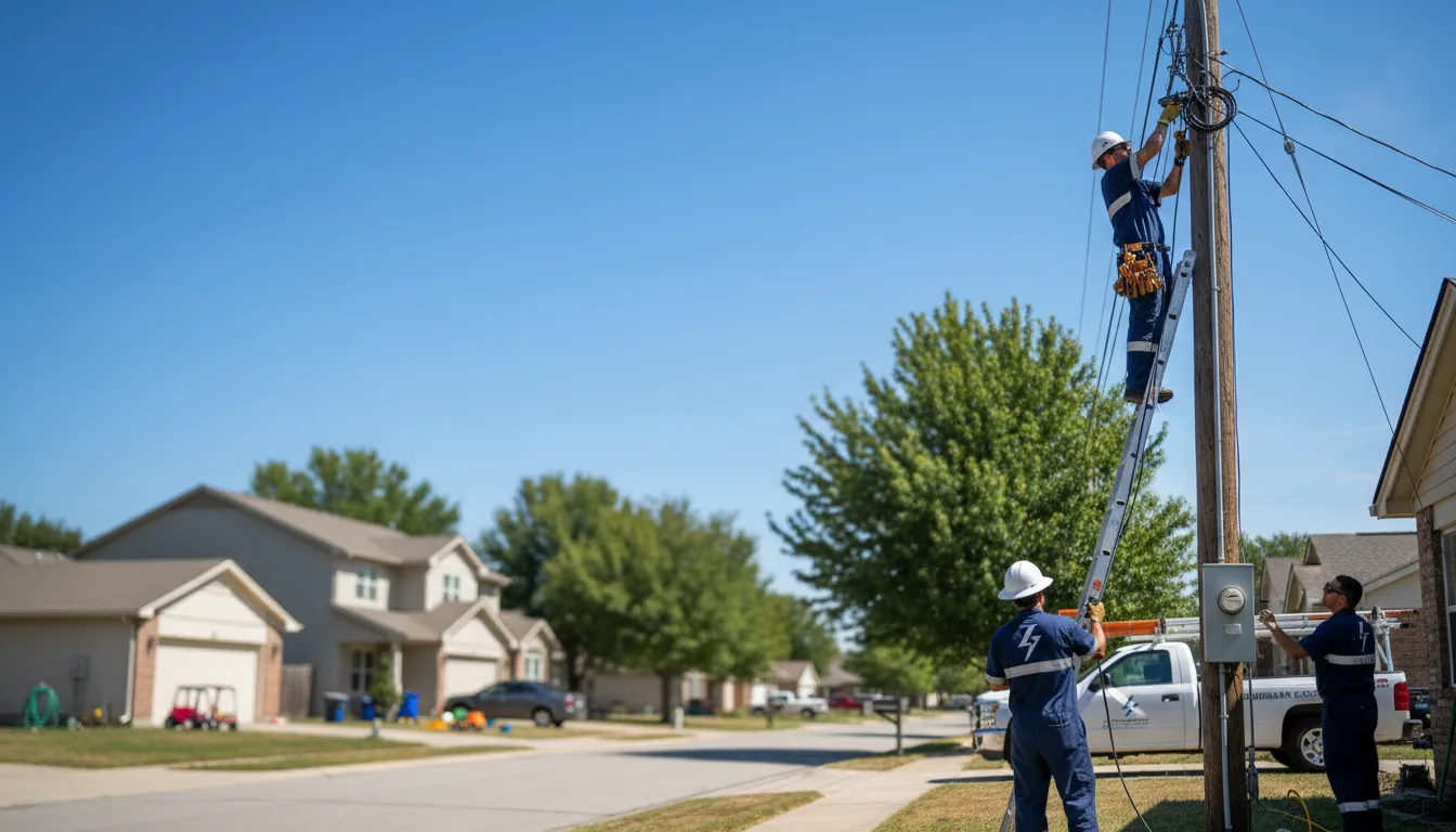 Residential electrician providing installation services in Protection, KS